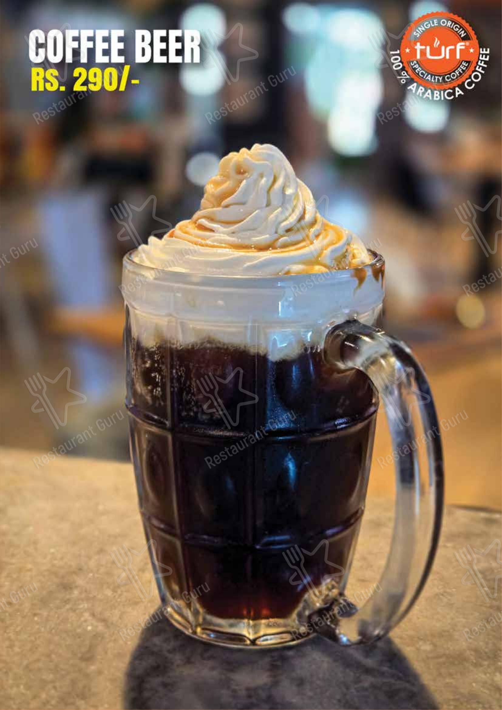 Menu for the Turf Cafe cafe