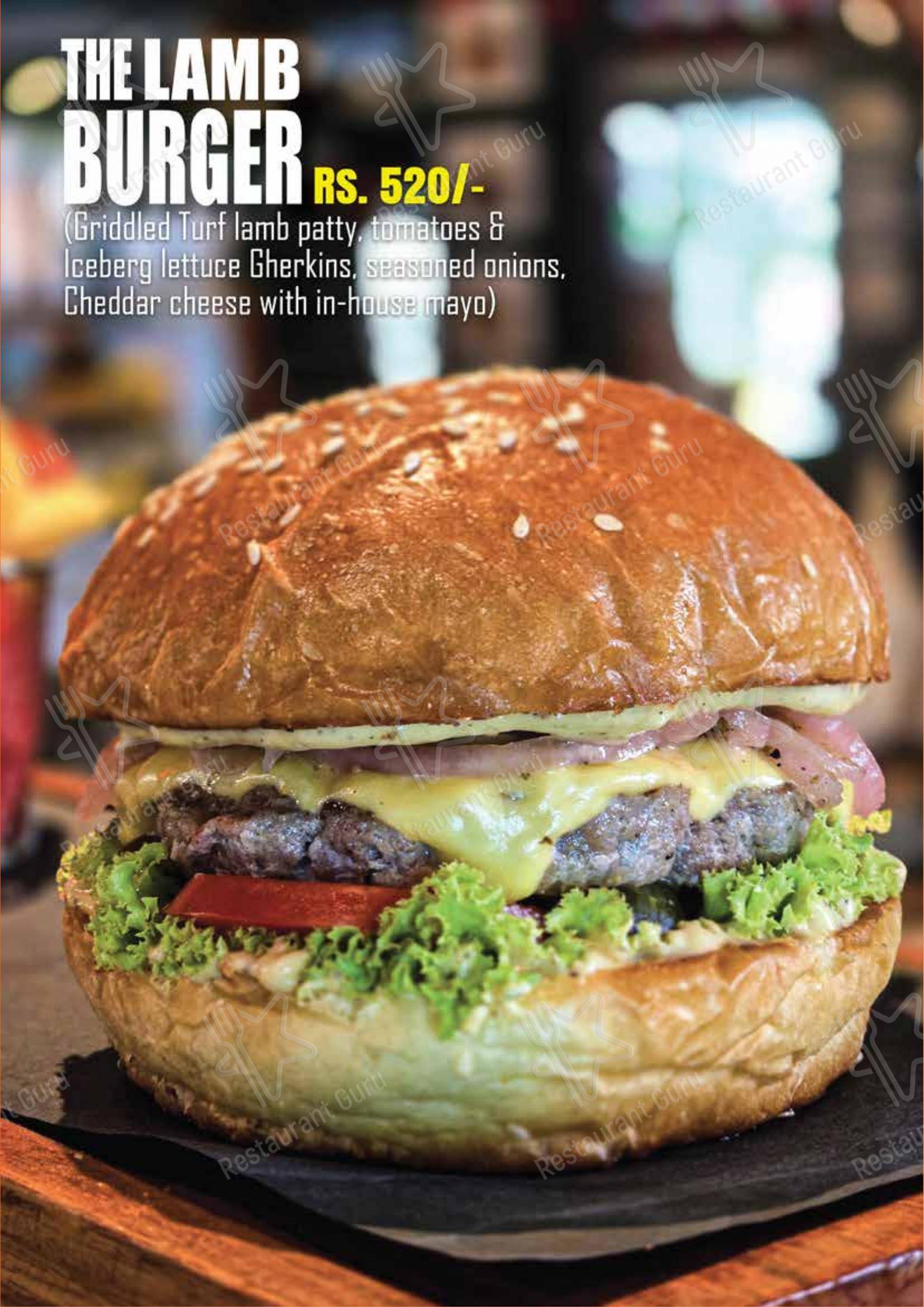 Menu for Turf Cafe in Thiruvananthapuram