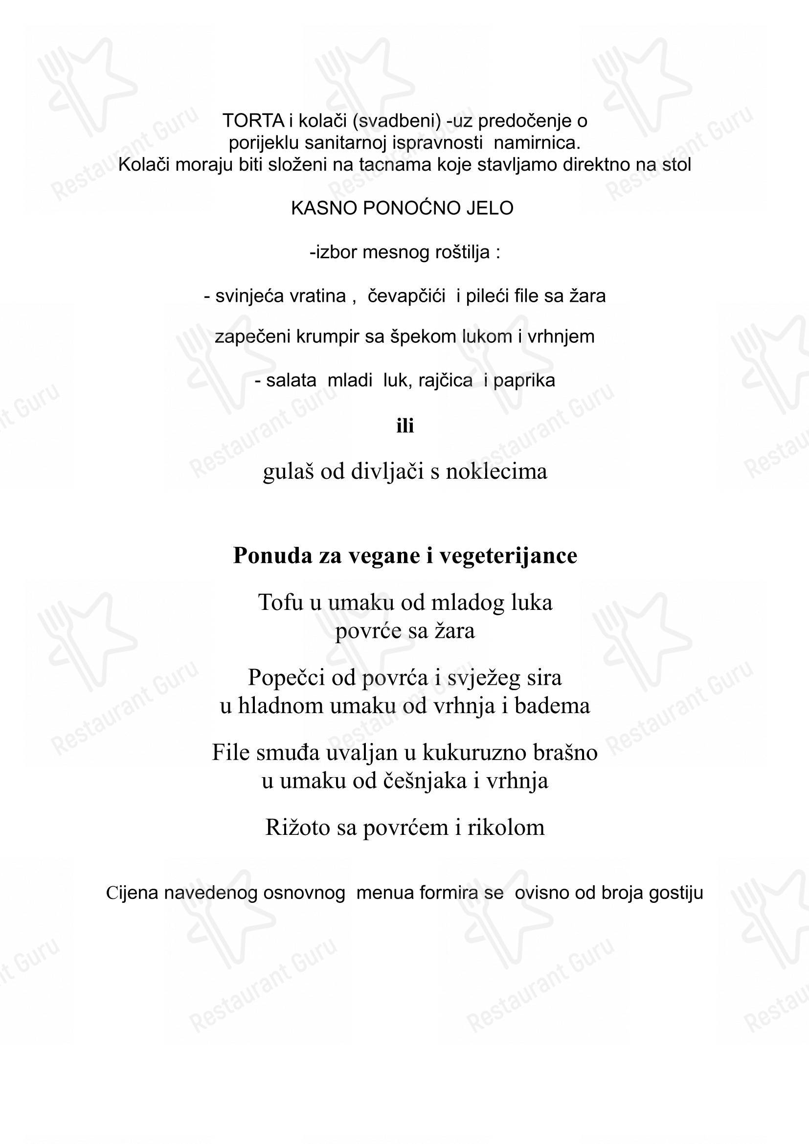 Детское per Zlatne Gorice ristorante