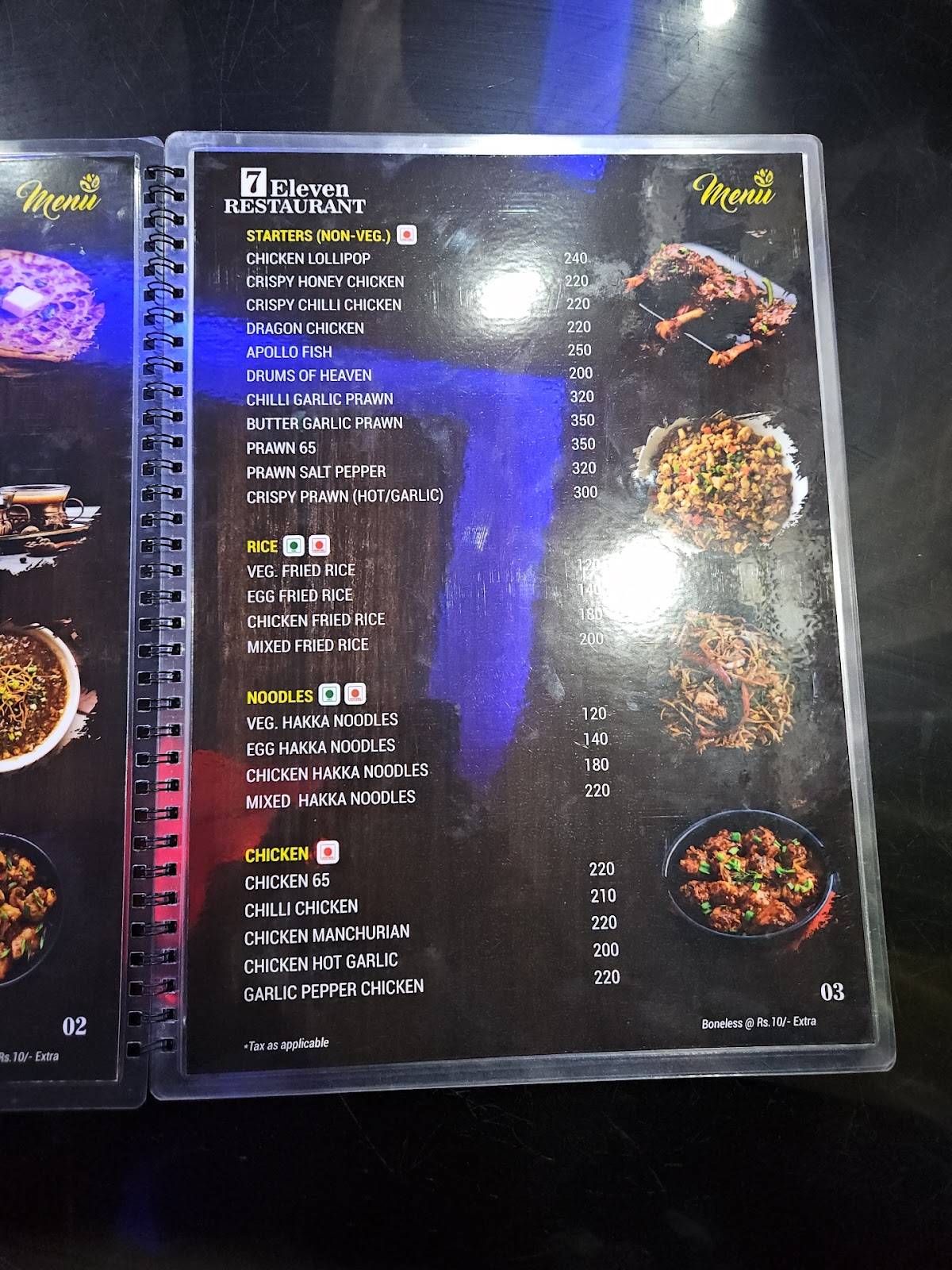 7 Eleven Restaurant menu