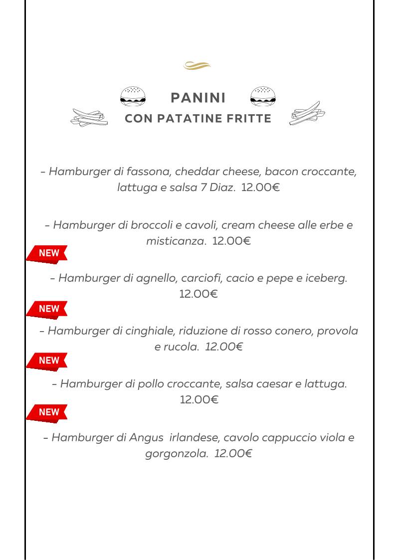 Menu di Piazza Diaz 7 - Gelateria Food & Drink 