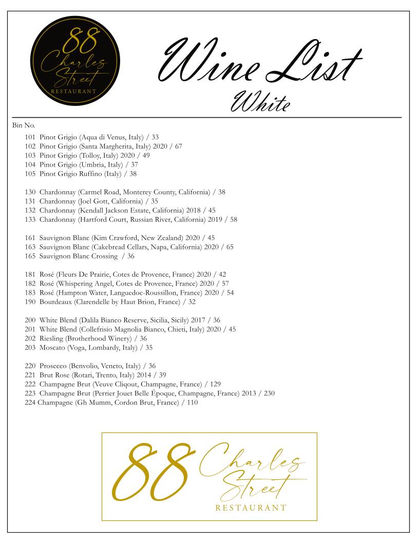 Menu At 88 Charles St Restaurant Montgomery menu-at-88-charles-st-restaurant-montgomery