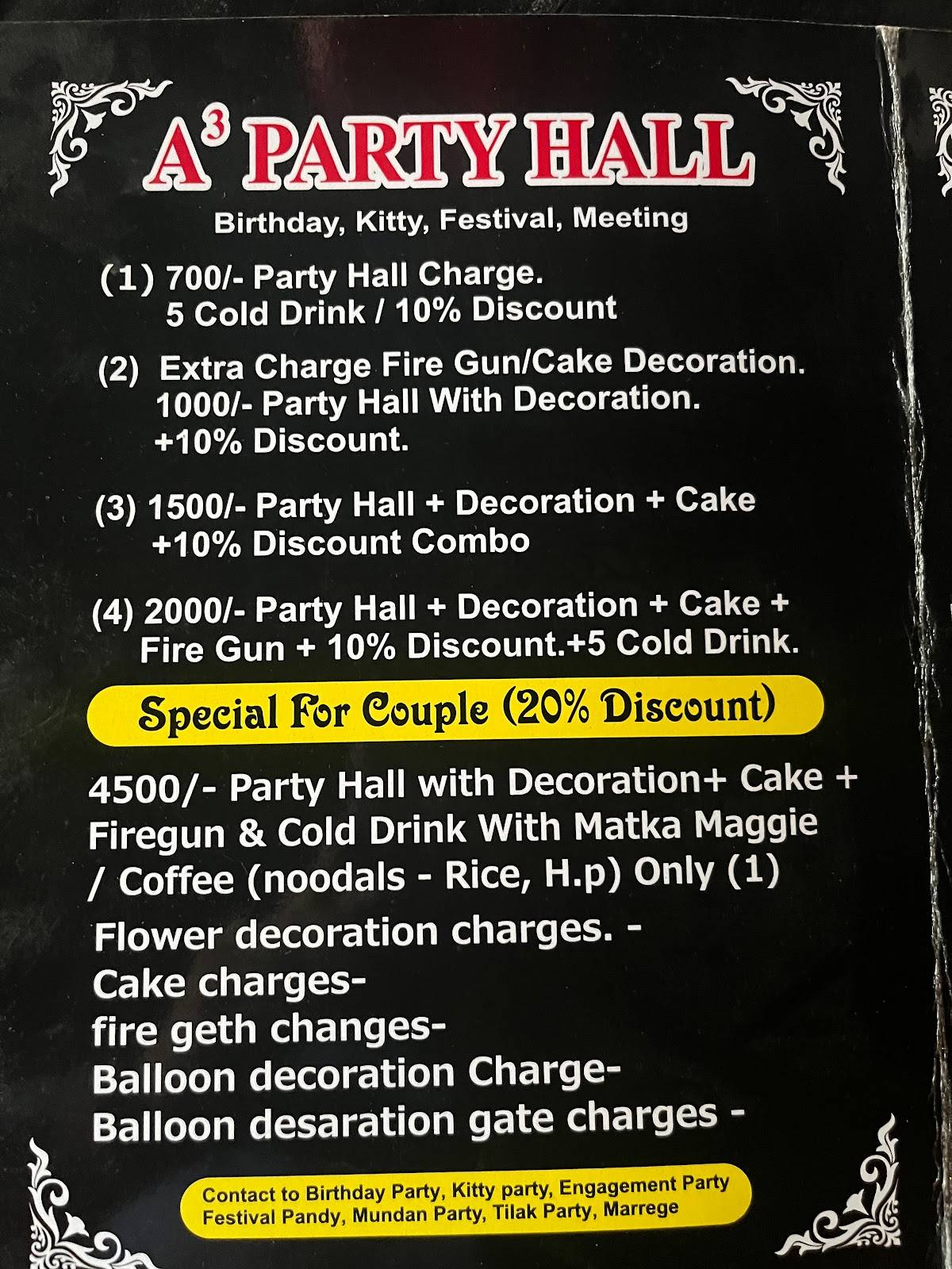 A3 Cafe & Maggie Point menu