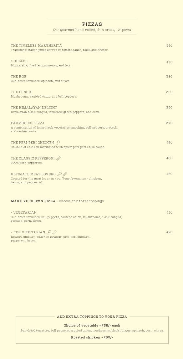 AMA Cafe Rajpur Road menu