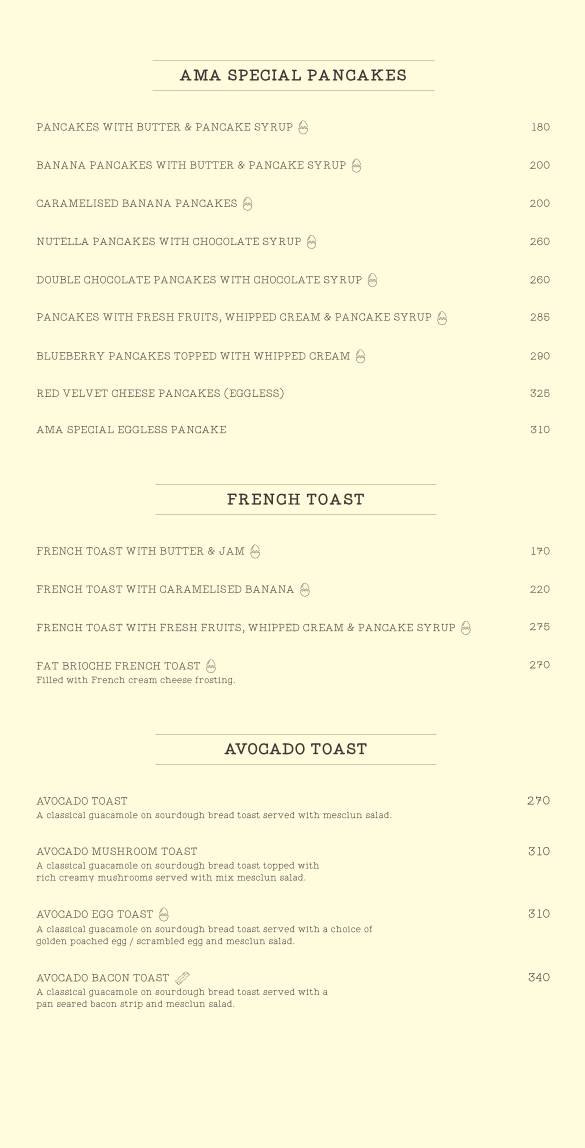 AMA Cafe Rajpur Road menu