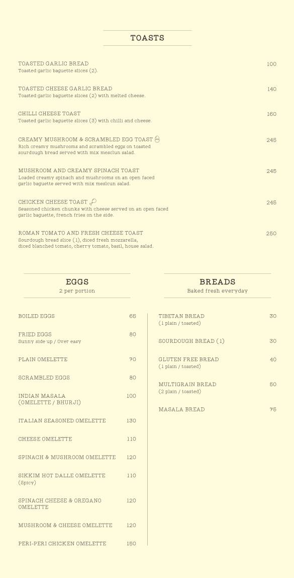 AMA Cafe Rajpur Road menu