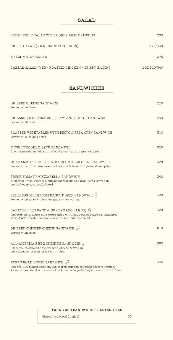 AMA Cafe Rajpur Road menu