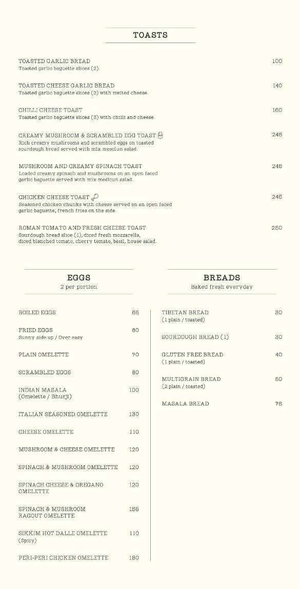 AMA Cafe Rajpur Road menu