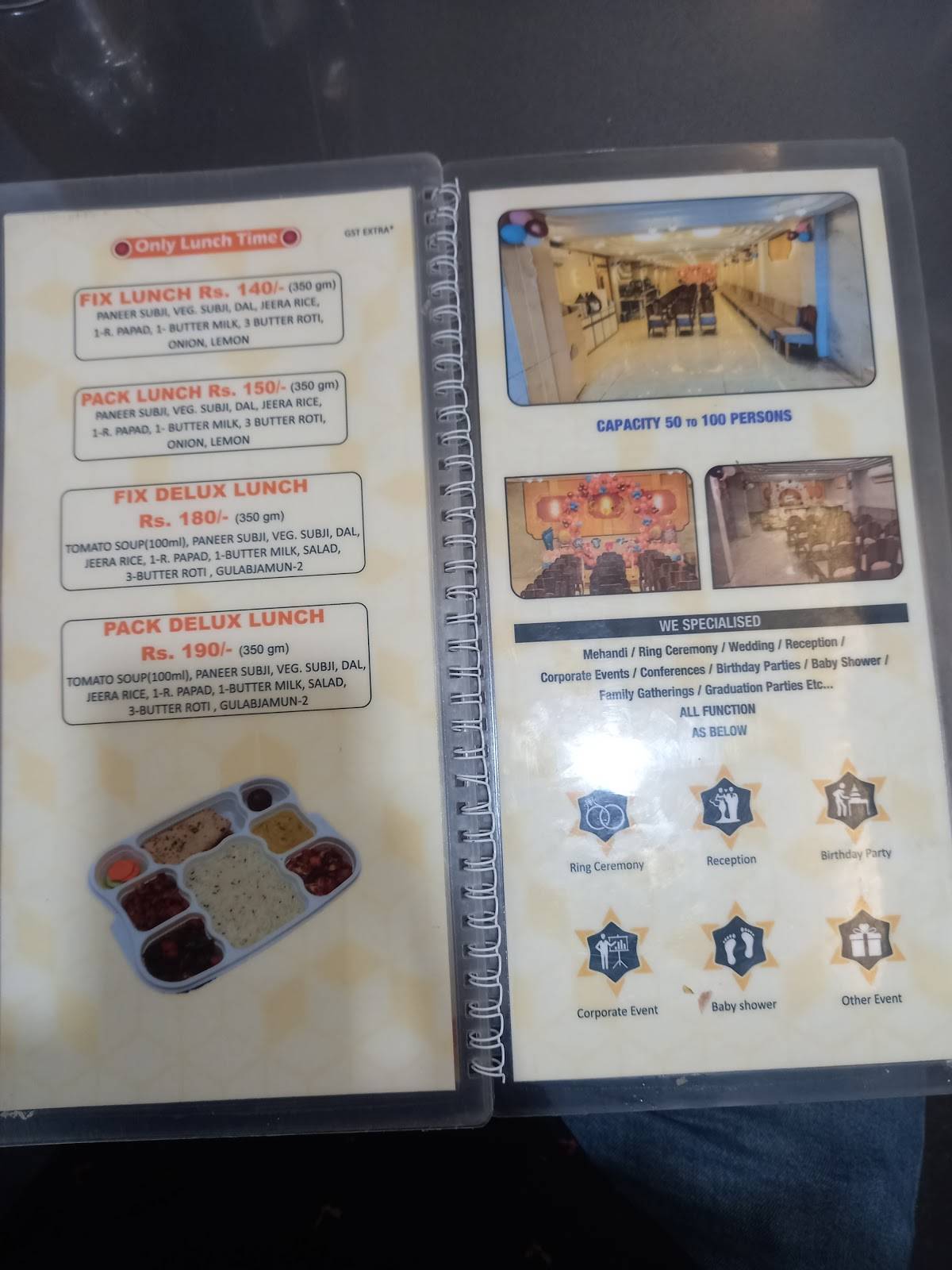 ANAND RESTAURANT menu