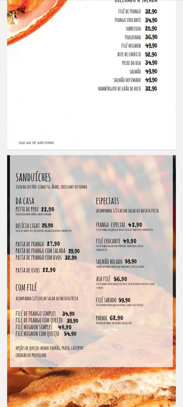 ASA RIO Restaurante - Barra da Tijuca cardápio