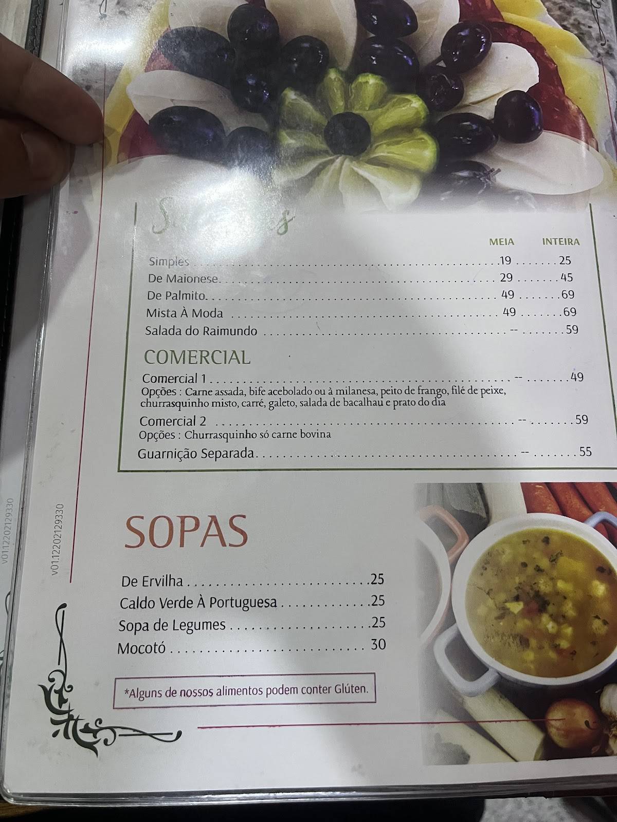 Adega Duas Nações cardápio