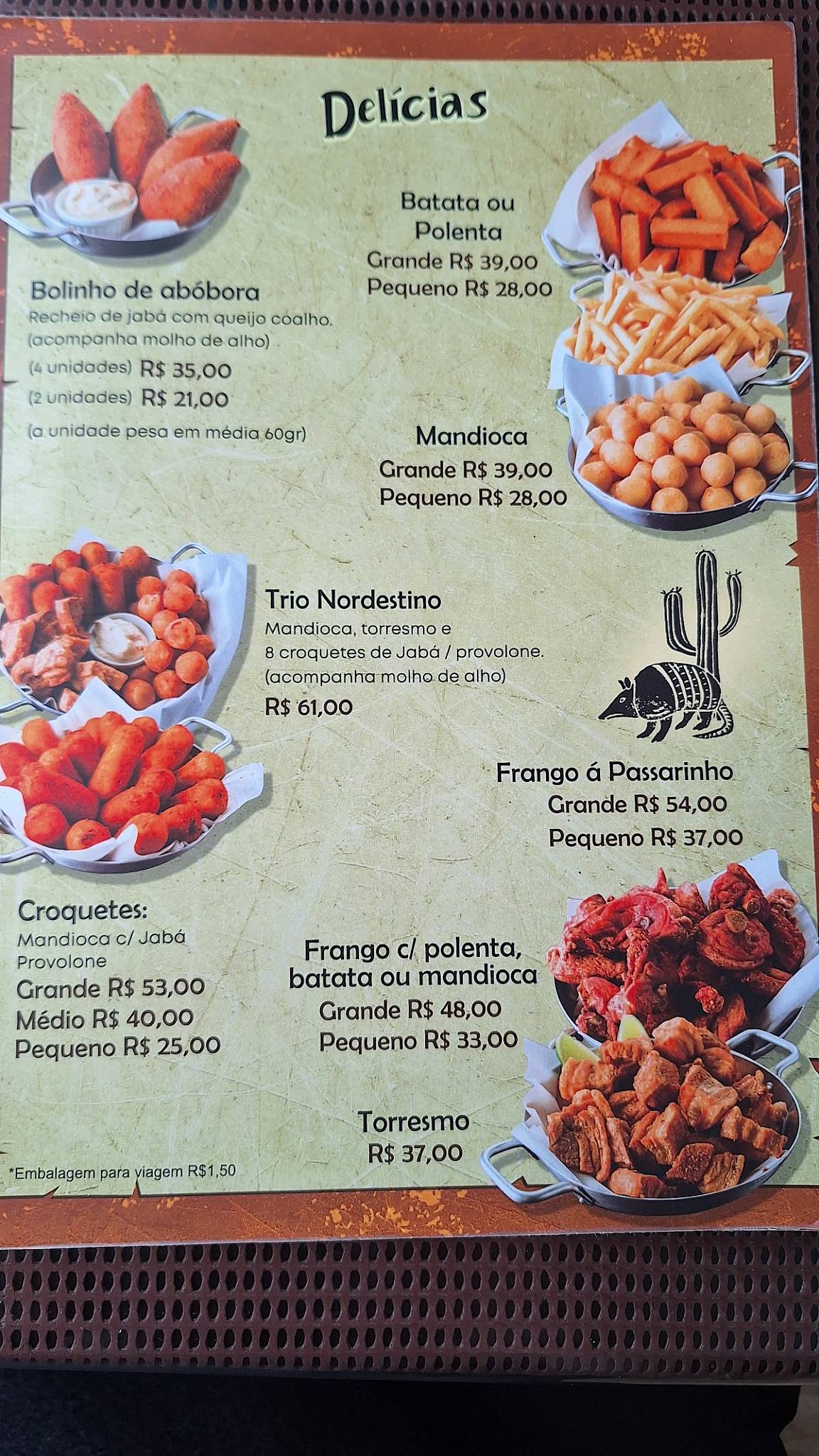 Adega do Jabá cardápio