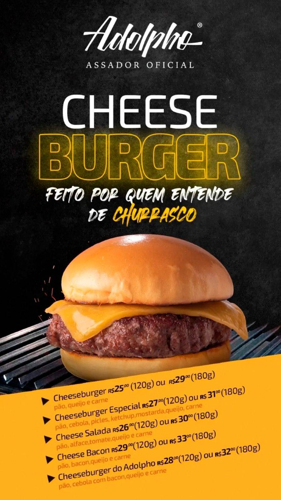 Adolpho - Assador Oficial cardápio