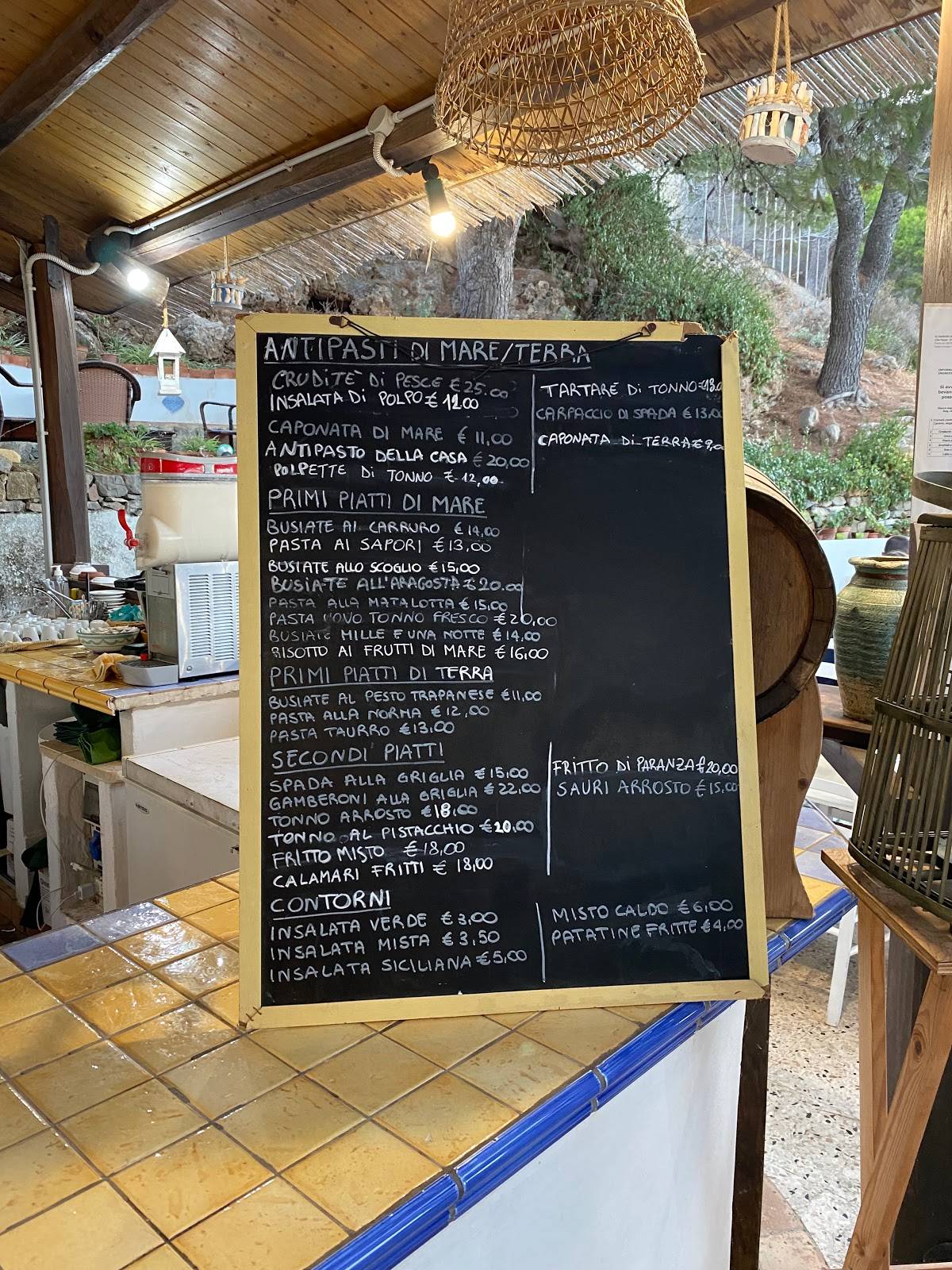 Menu di Al Carrubo 