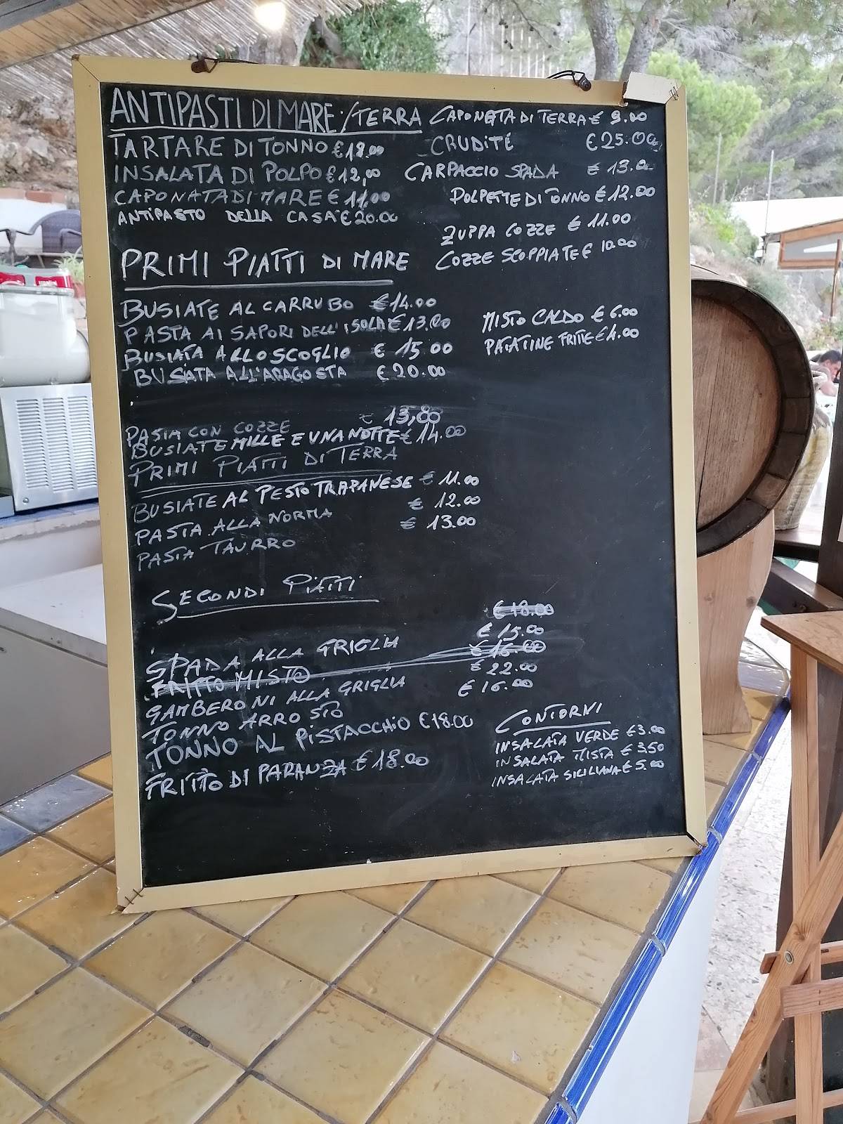 Menu di Al Carrubo 