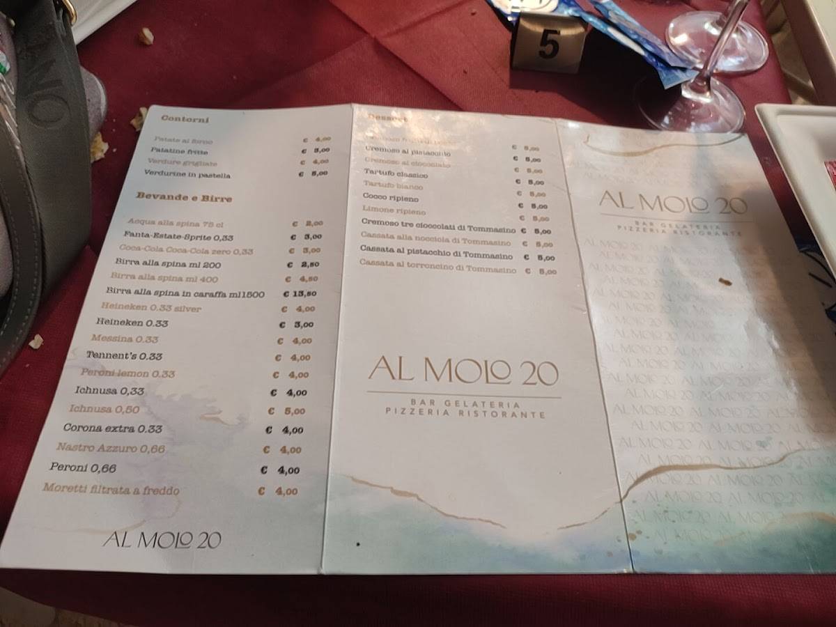 Menu di Al Molo 20 