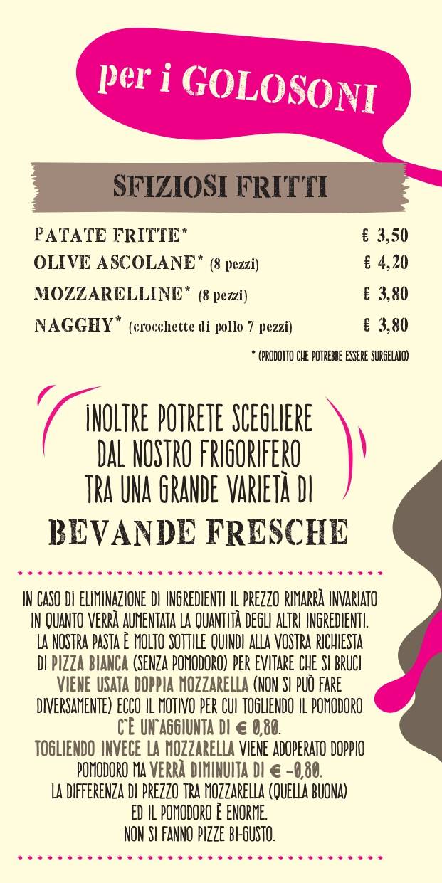 Menu di Pizzeria FuoriCentro 