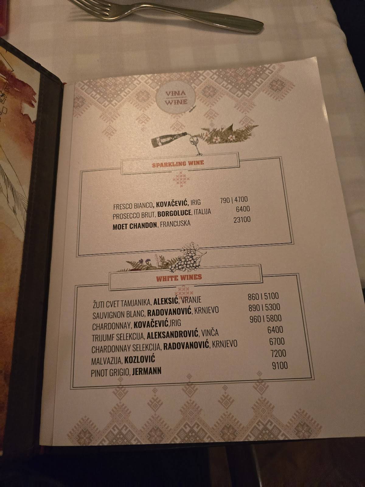 Menu de Ambar