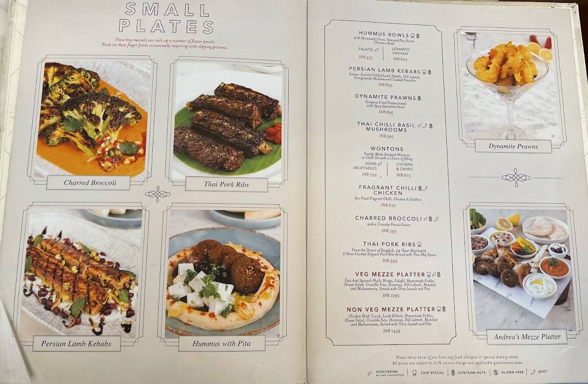 Andrea's Bar & Brasserie menu