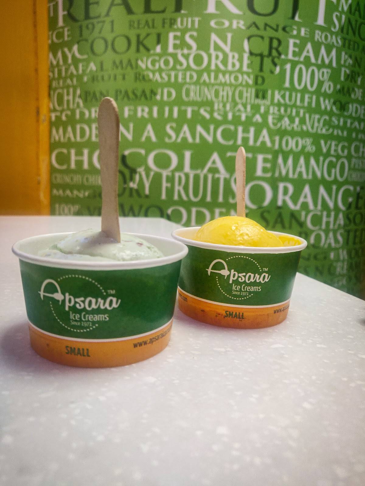 Apsara Ice Creams menu