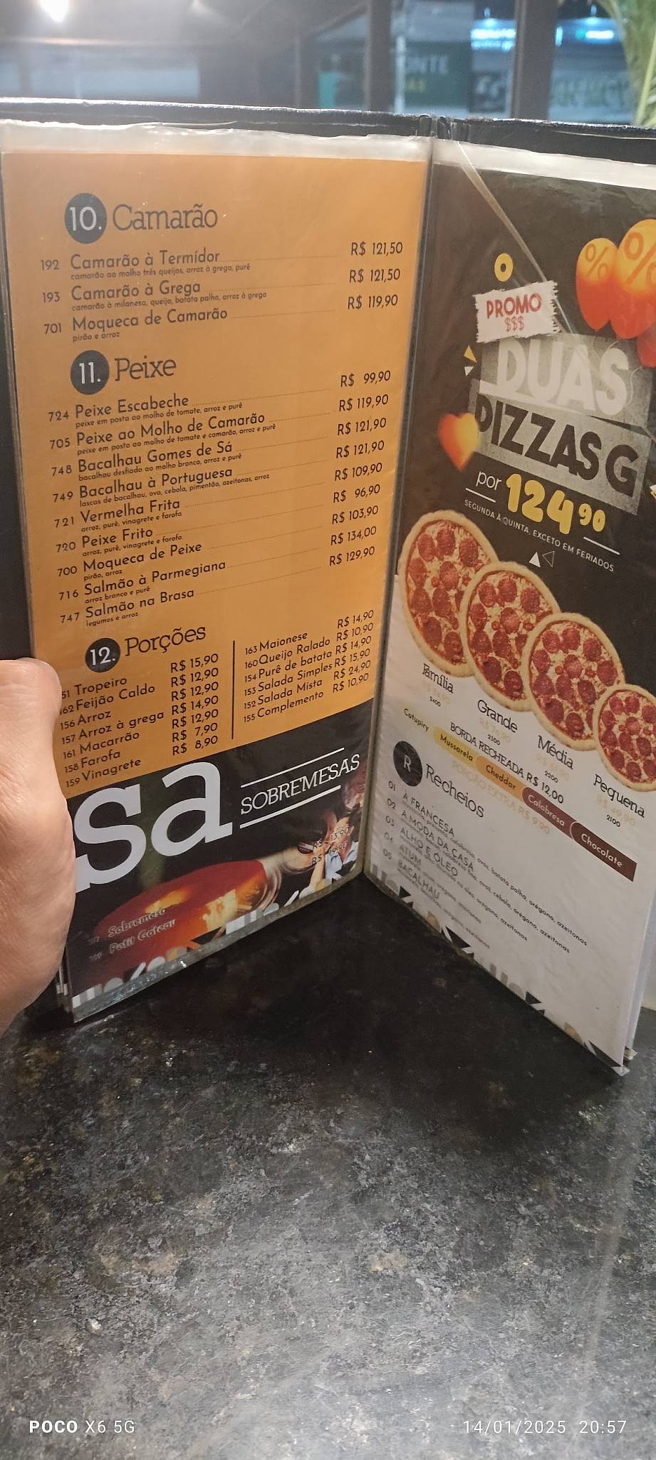 Janaína Restaurante e Pizzaria cardápio