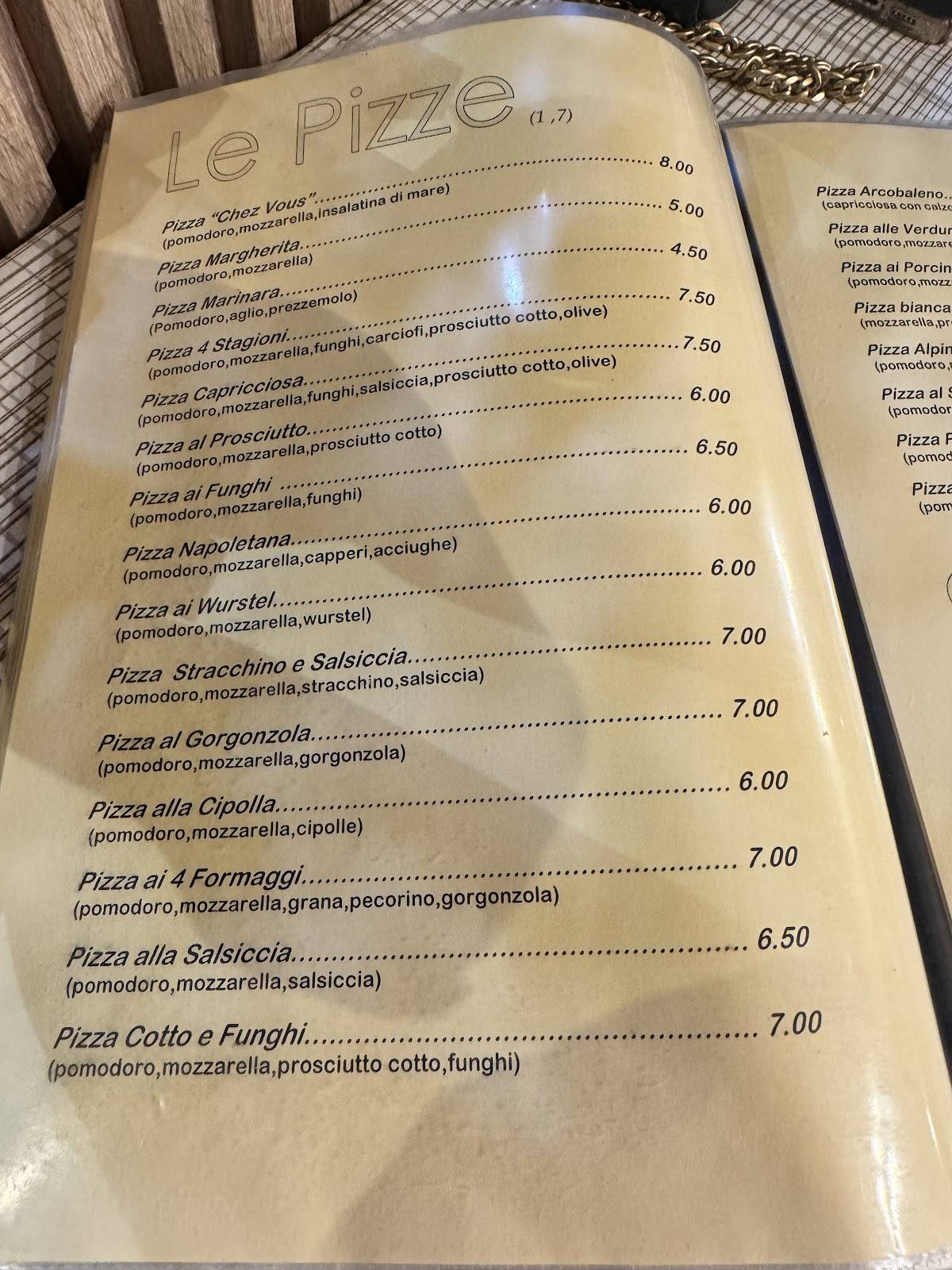 Menu di Chez Vous 
