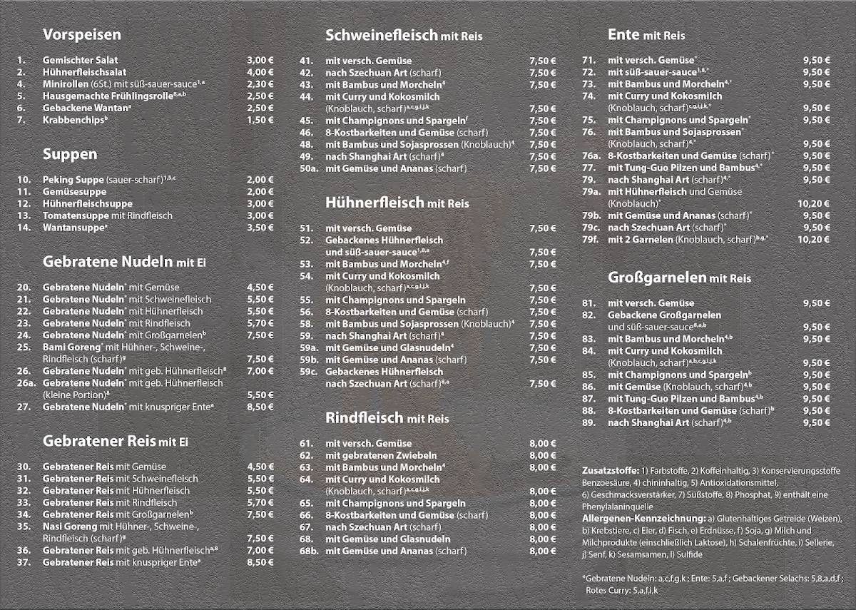 Wok In Vohrum Preise