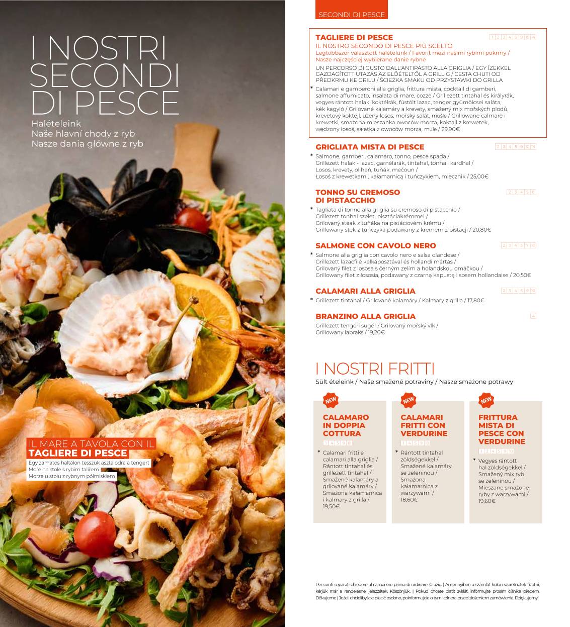 Menu di Atmosphera 