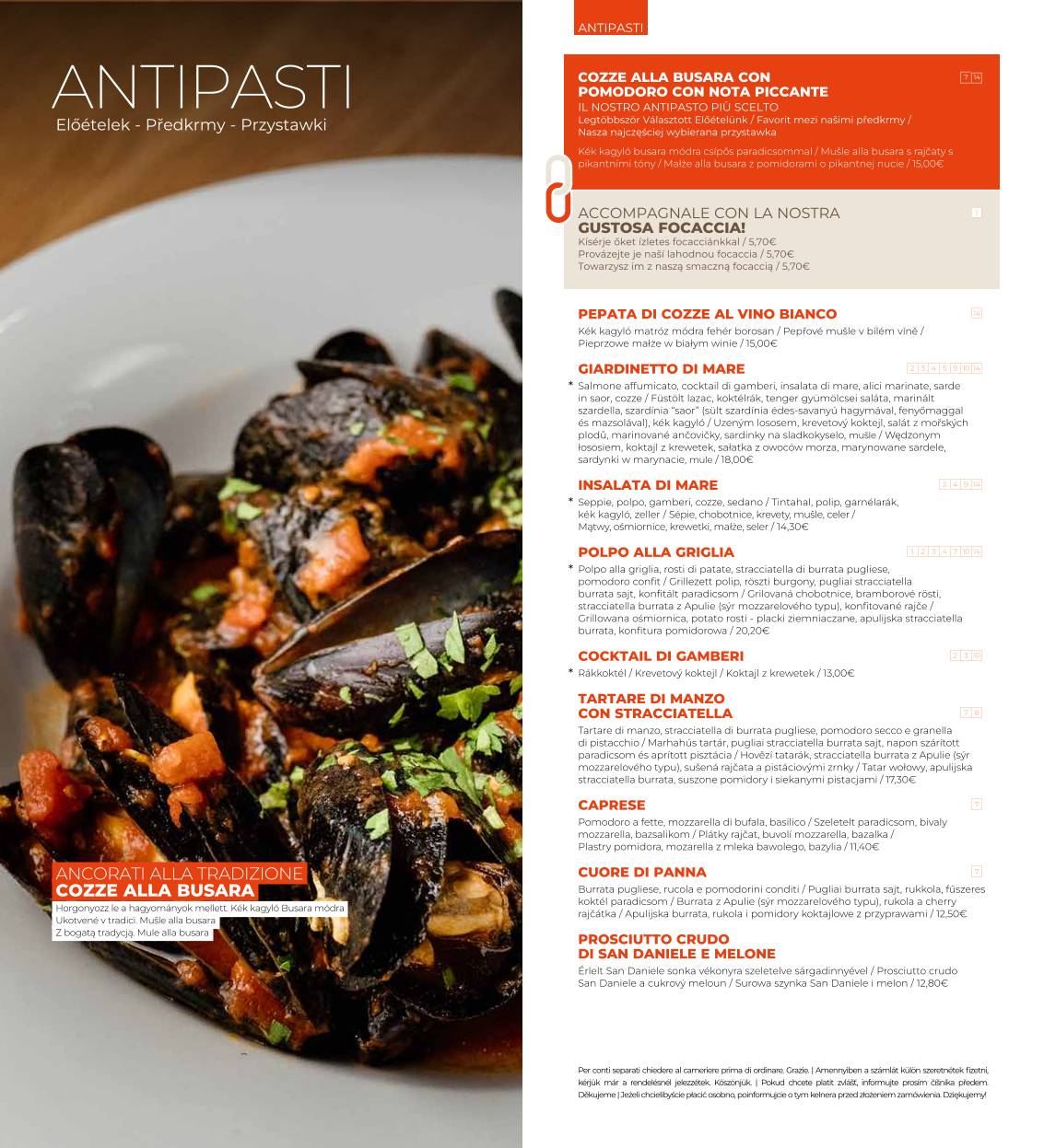 Menu di Atmosphera 