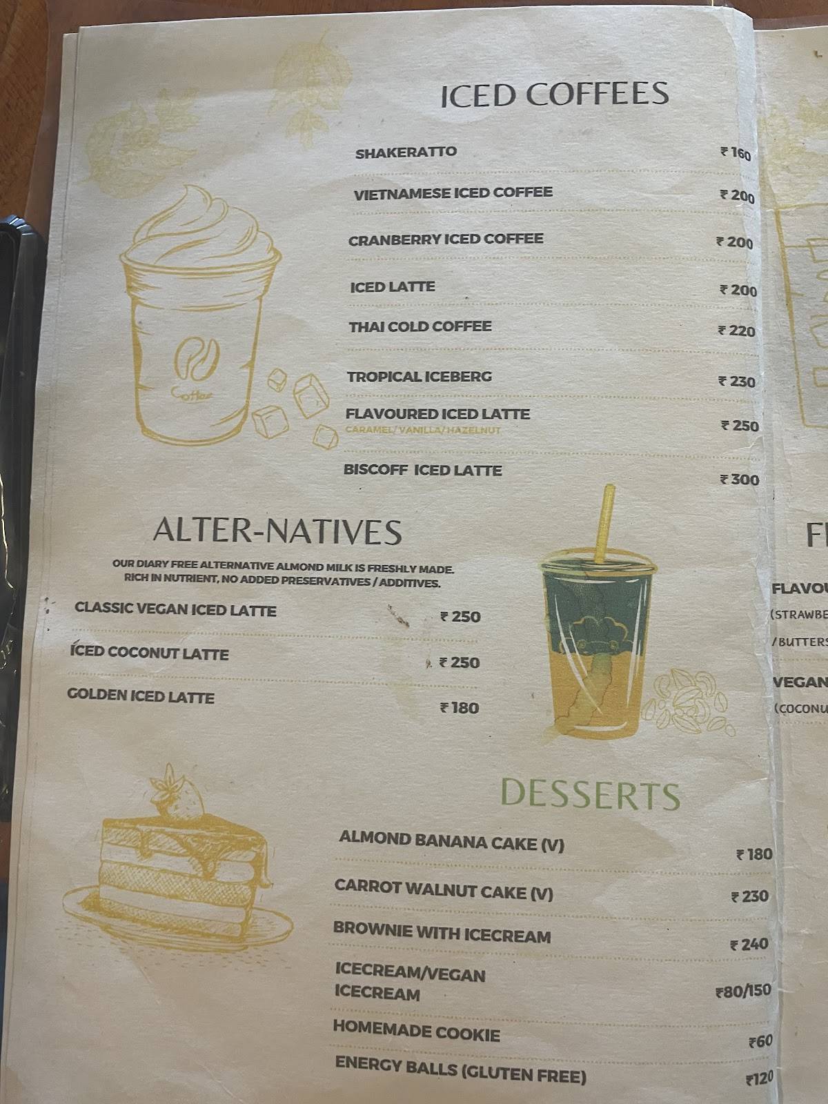 Aum Cafe Varkala menu