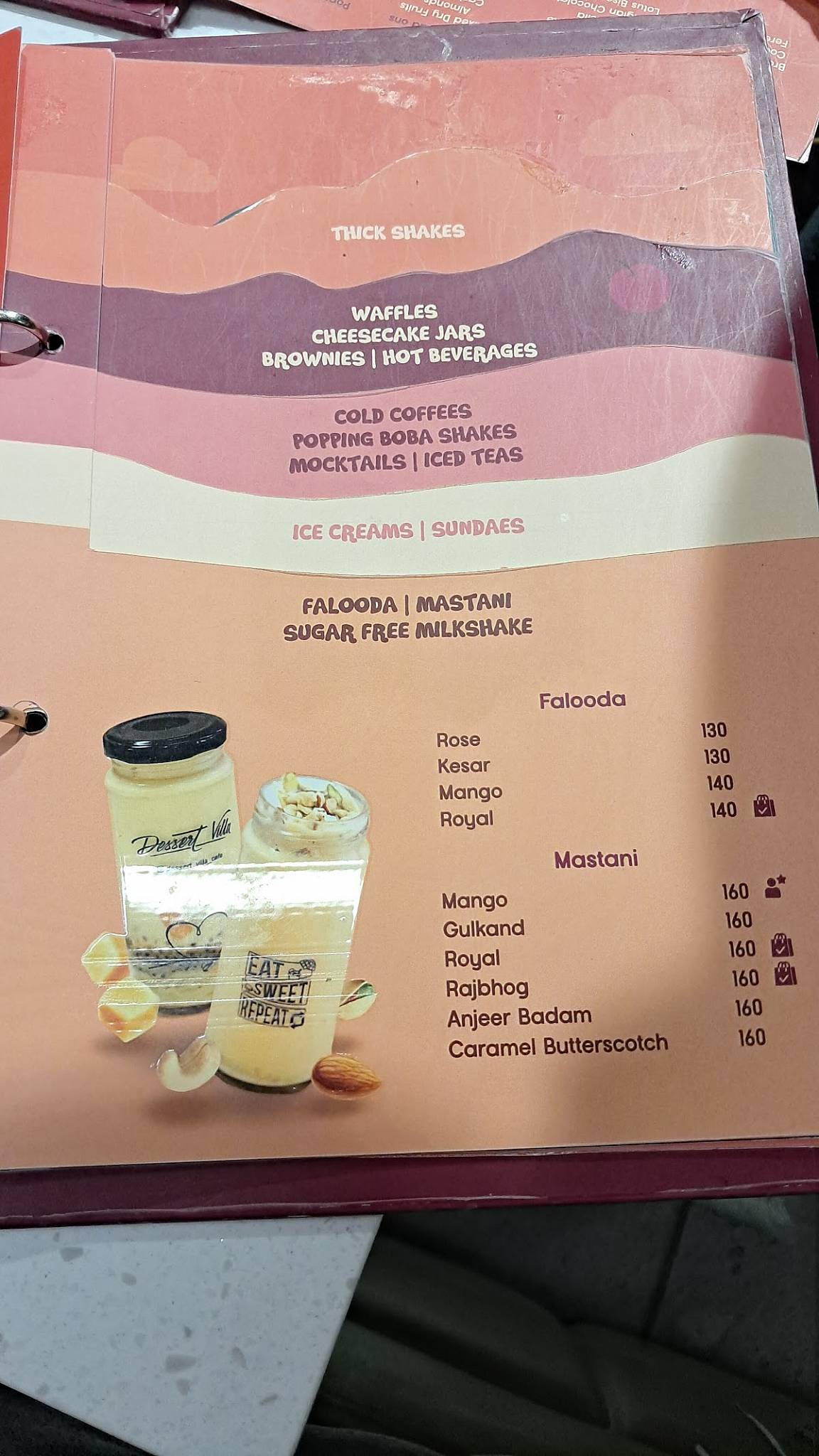 Dessert Villa - Cidco menu