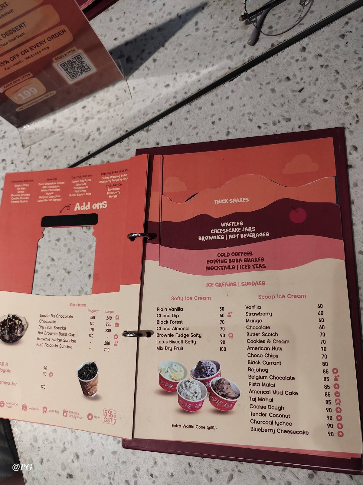 Dessert Villa - Cidco menu