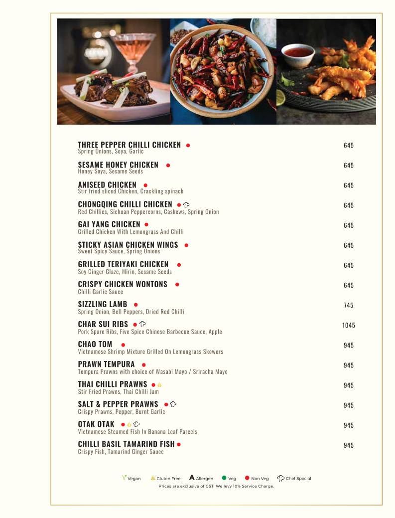 Azula - Asian Kitchen & Bar menu