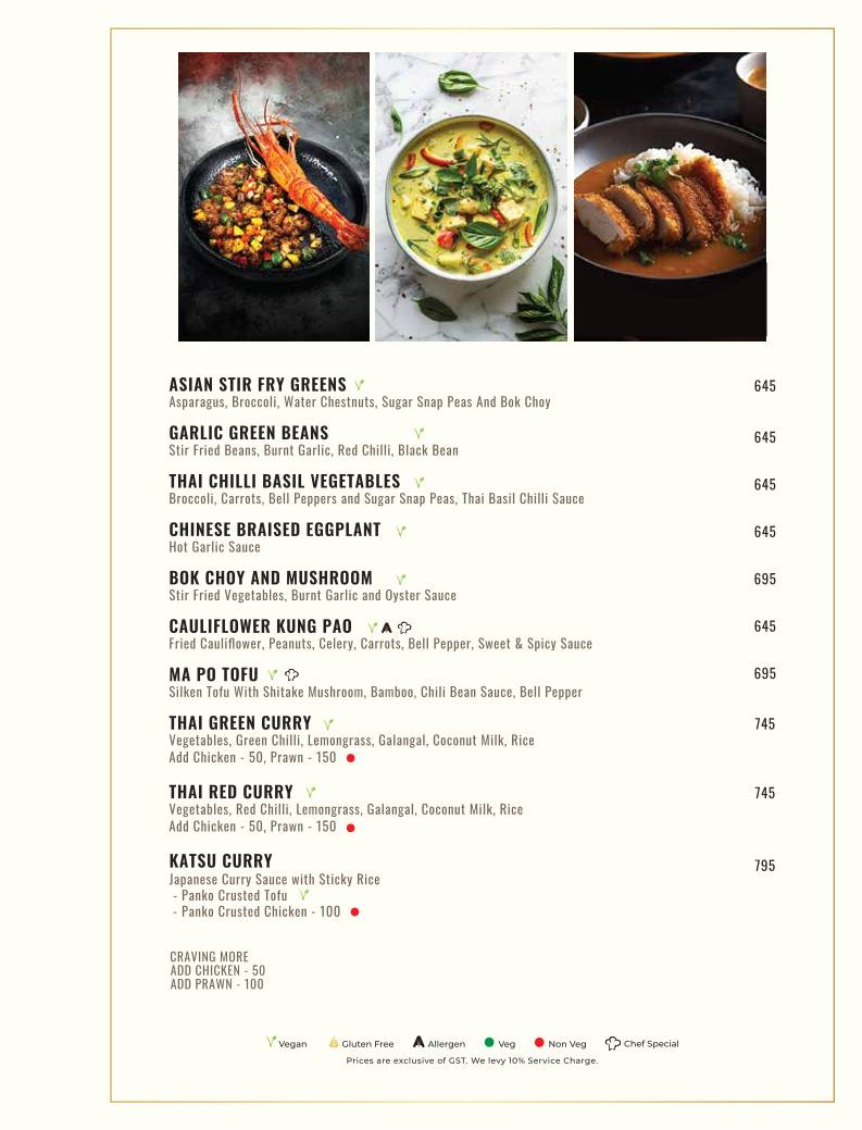 Azula - Asian Kitchen & Bar menu
