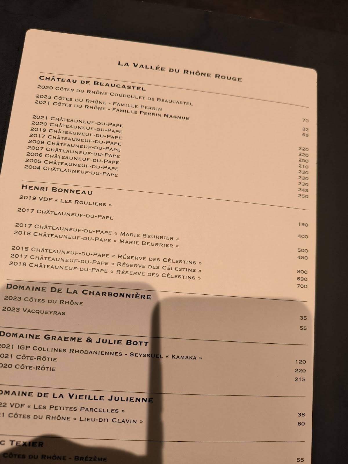 Menu de BARBAQUE Carmes