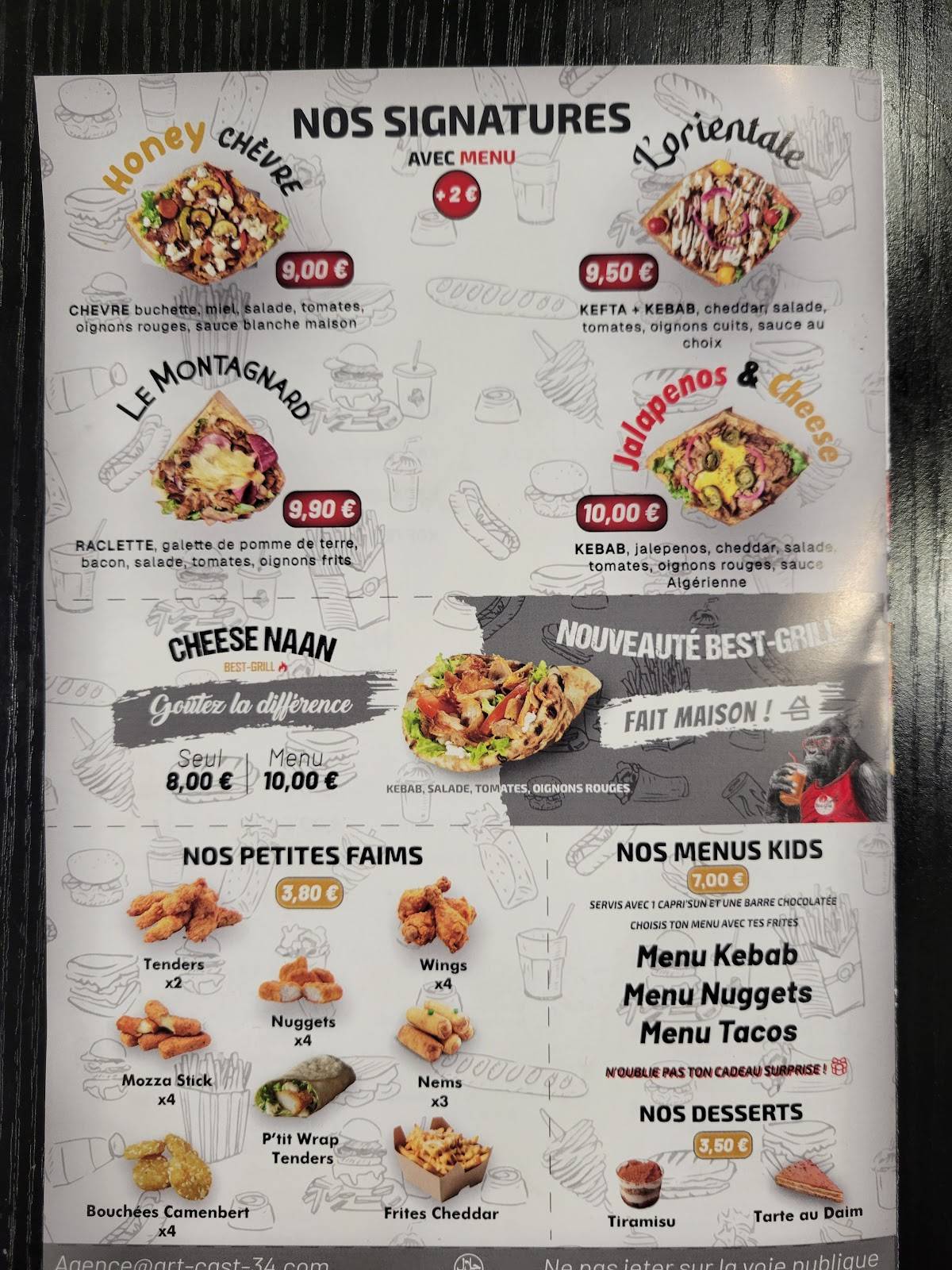Menu de BEST GRILL 34