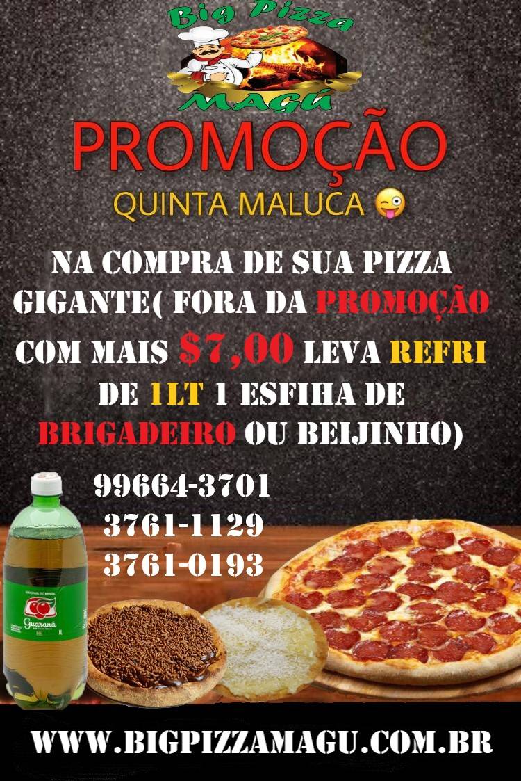 Big Pizza Magú cardápio
