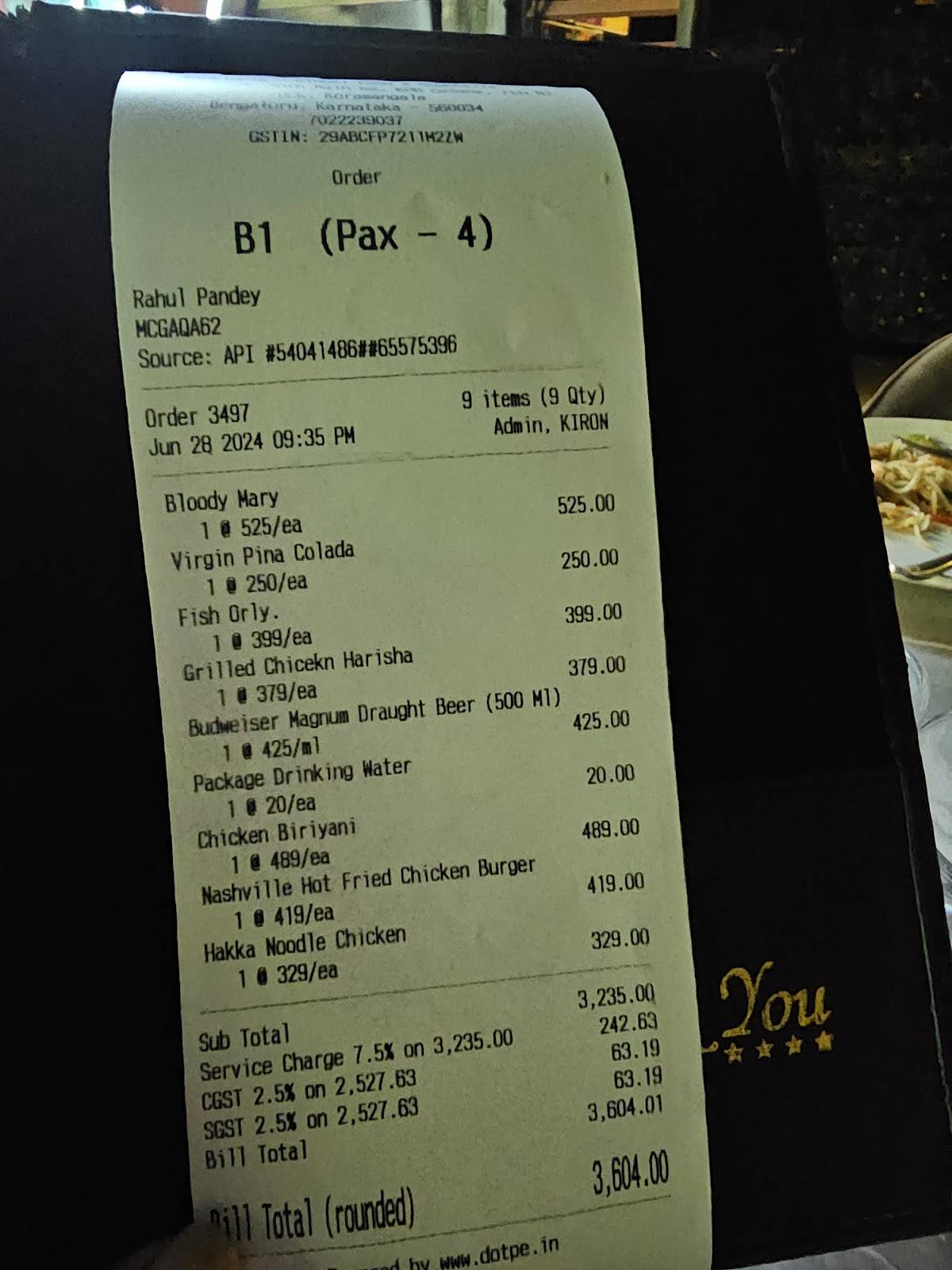 Babylonia - Global Food and Cocktails menu