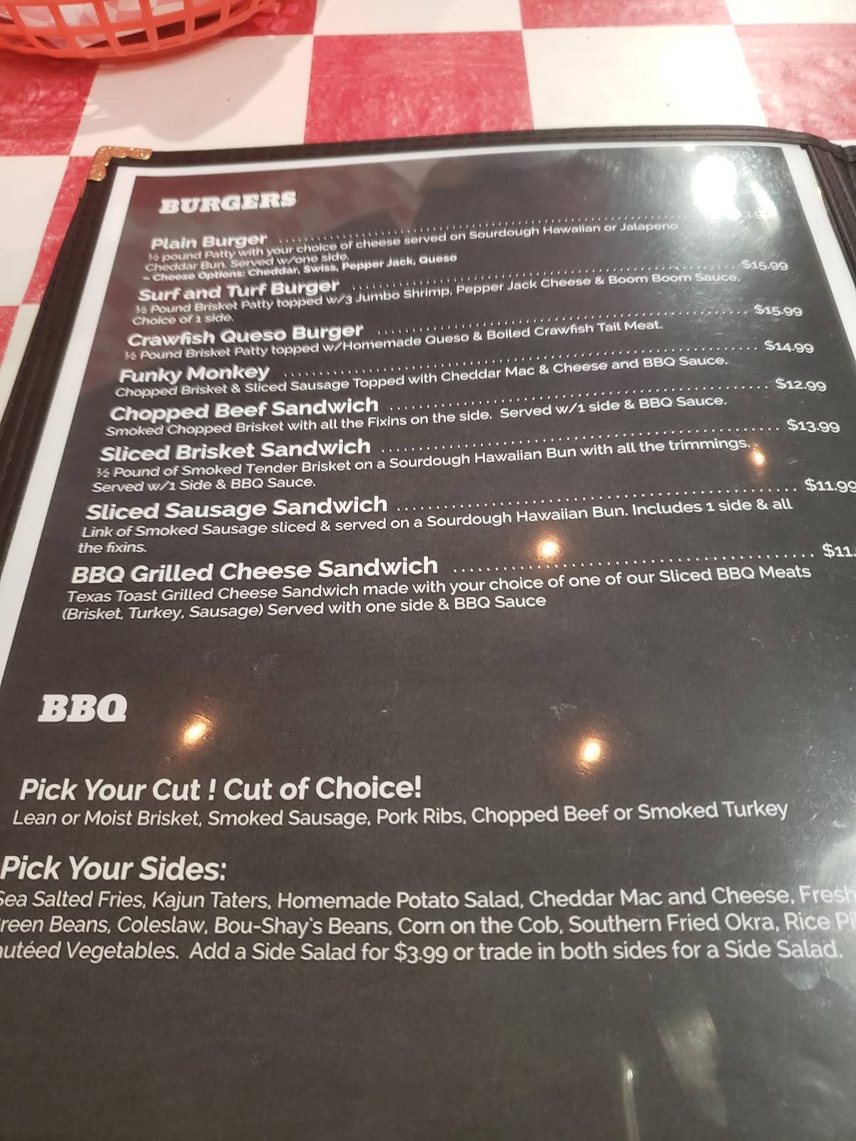 Menu at The Rusty Hook Bar & Grill, Bacliff