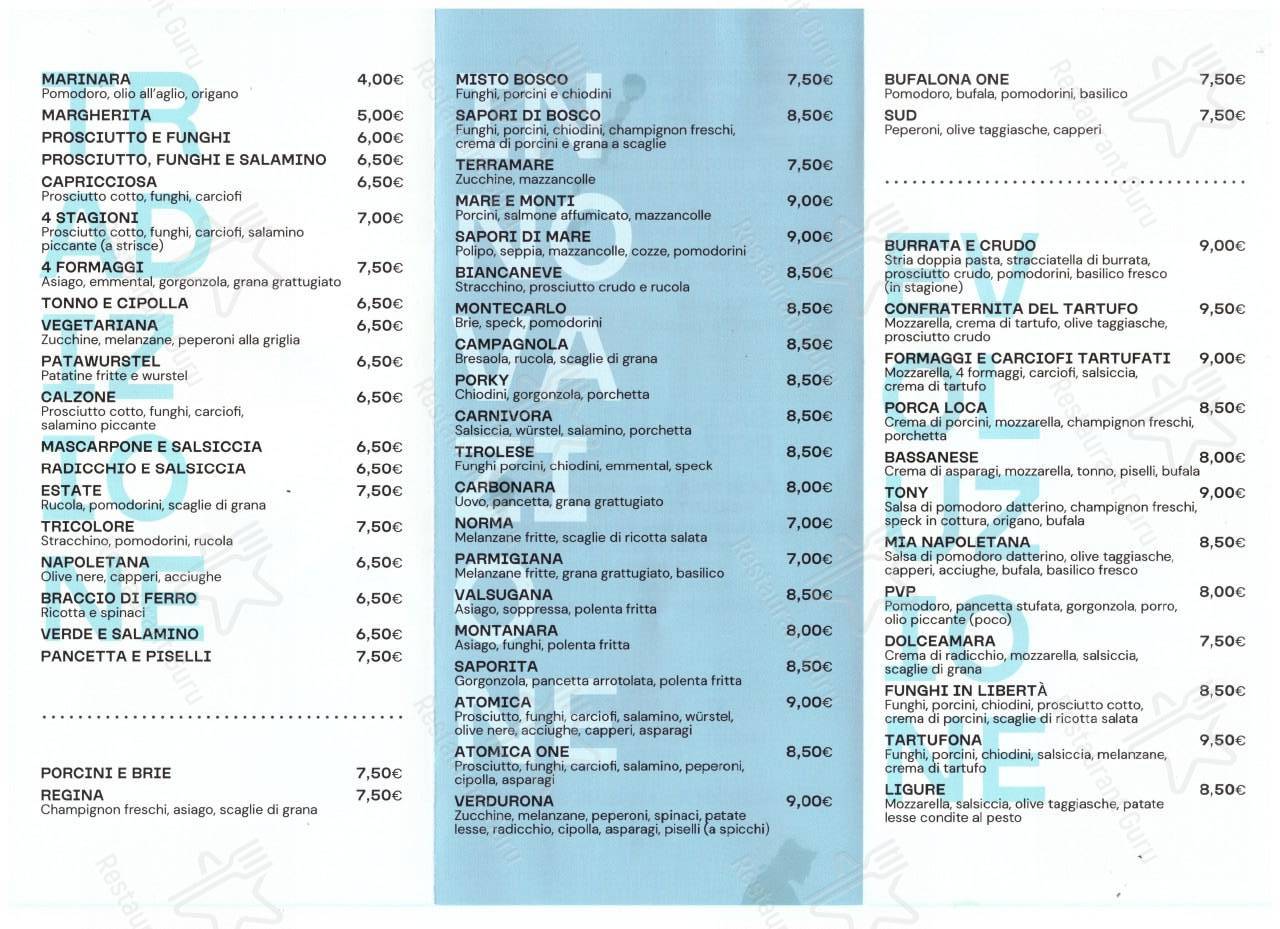 Menu di Bagi Pizza - Monteforte d'Alpone - pasti e bevande