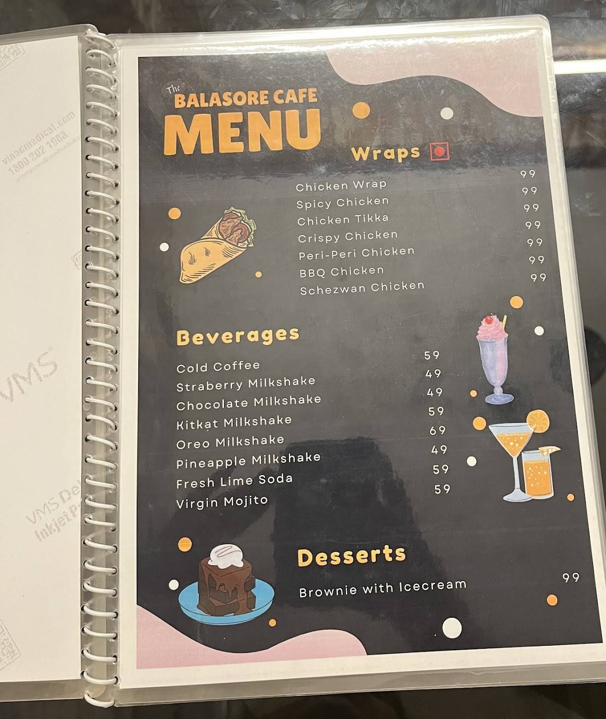 Balasore Cafe menu