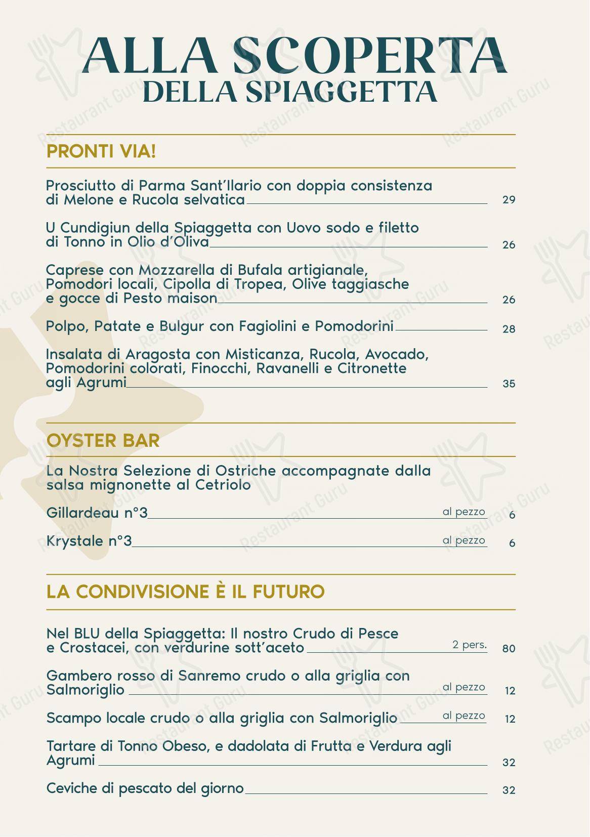 Menu bar per Balzi Rossi pub & bar