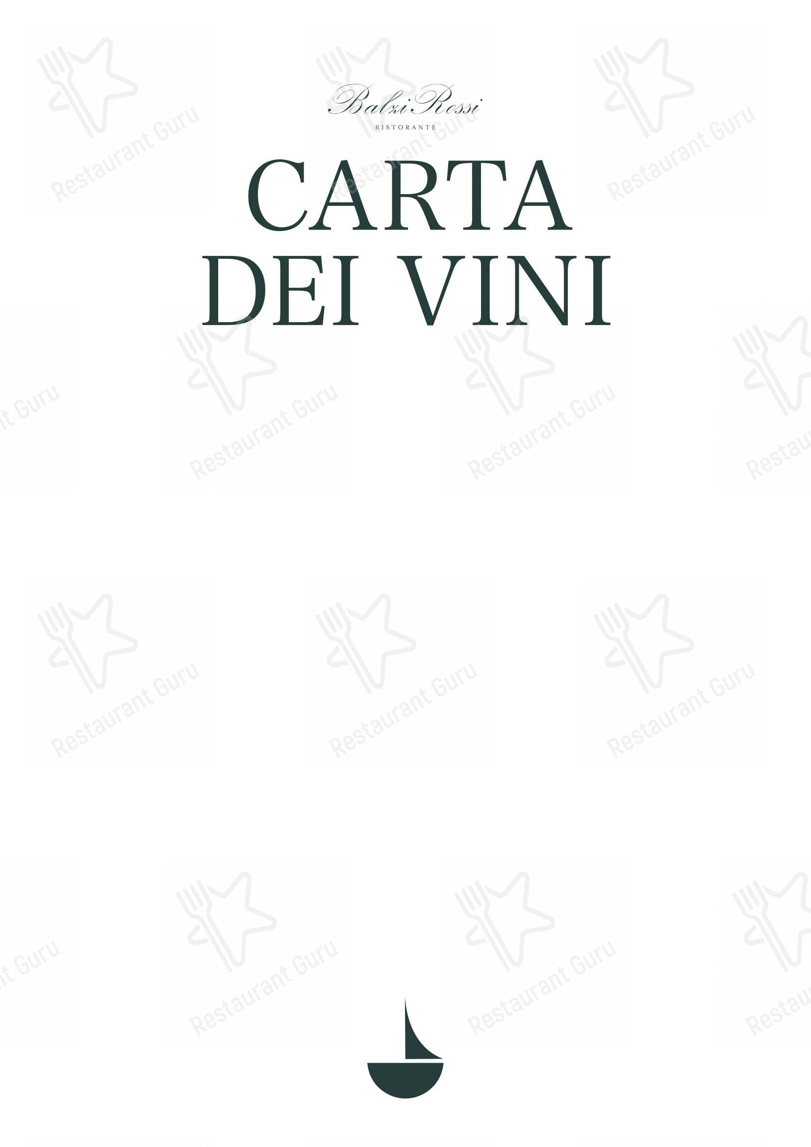 Guarda il menu di Balzi Rossi