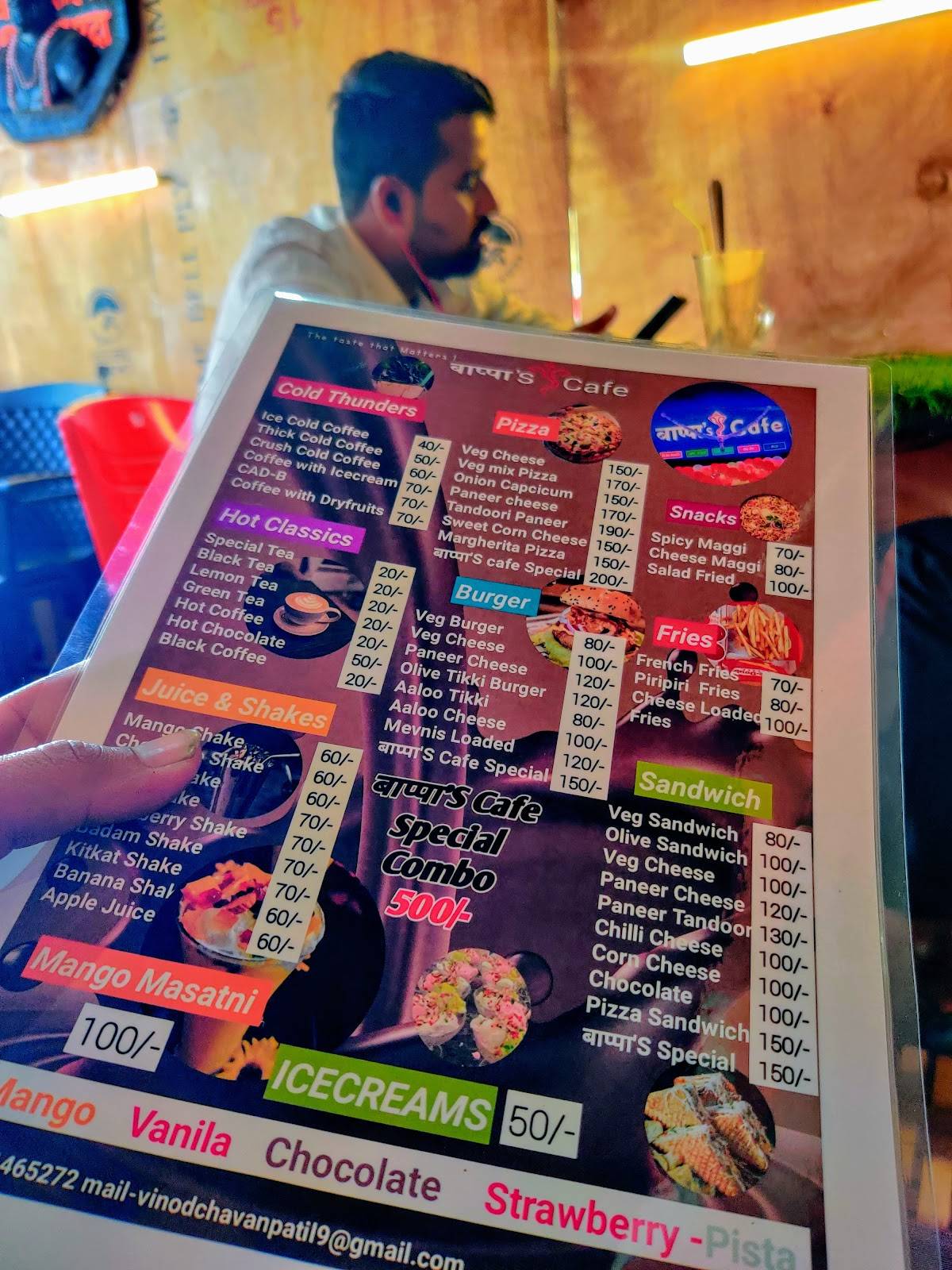 Bappas Cafe menu