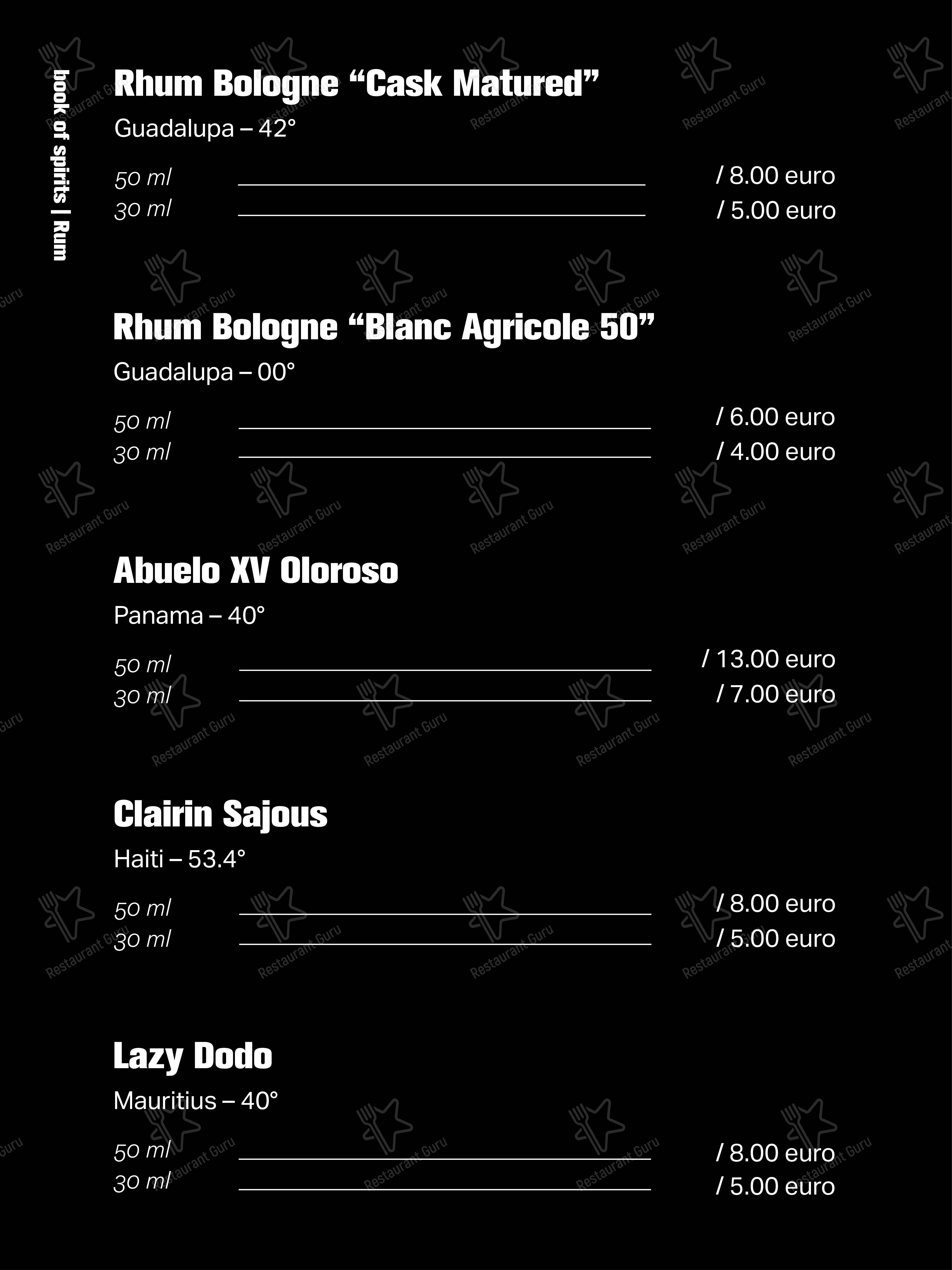 Menu bar per Bar Borsa in Vicenza