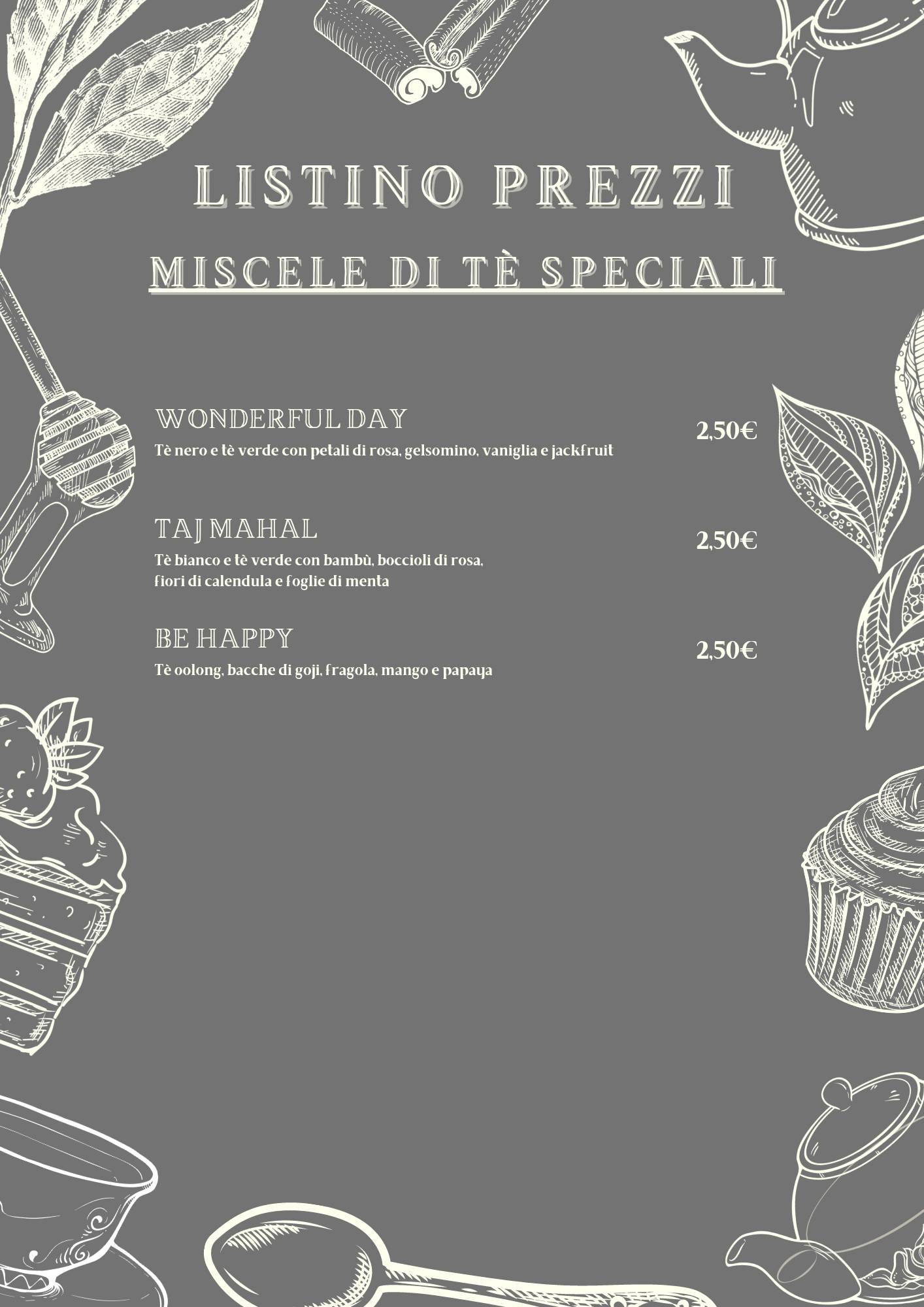 Menu di Bar La Rossa 