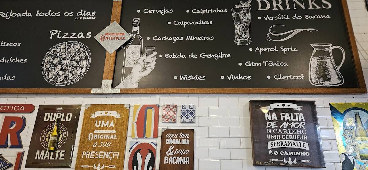 Bar do Bacana cardápio