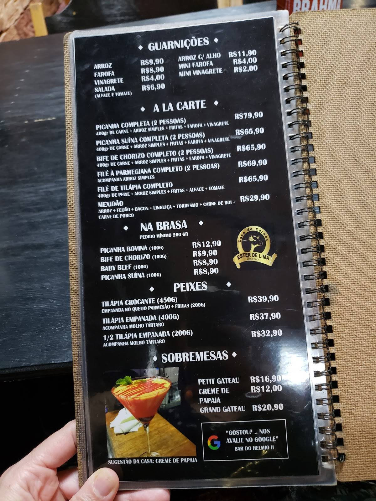 Bar do Helmio II cardápio