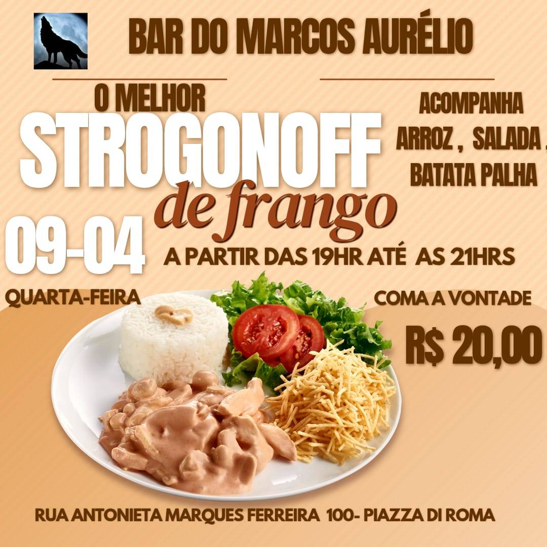 Bar e espetaria do Marcos Aurélio cardápio