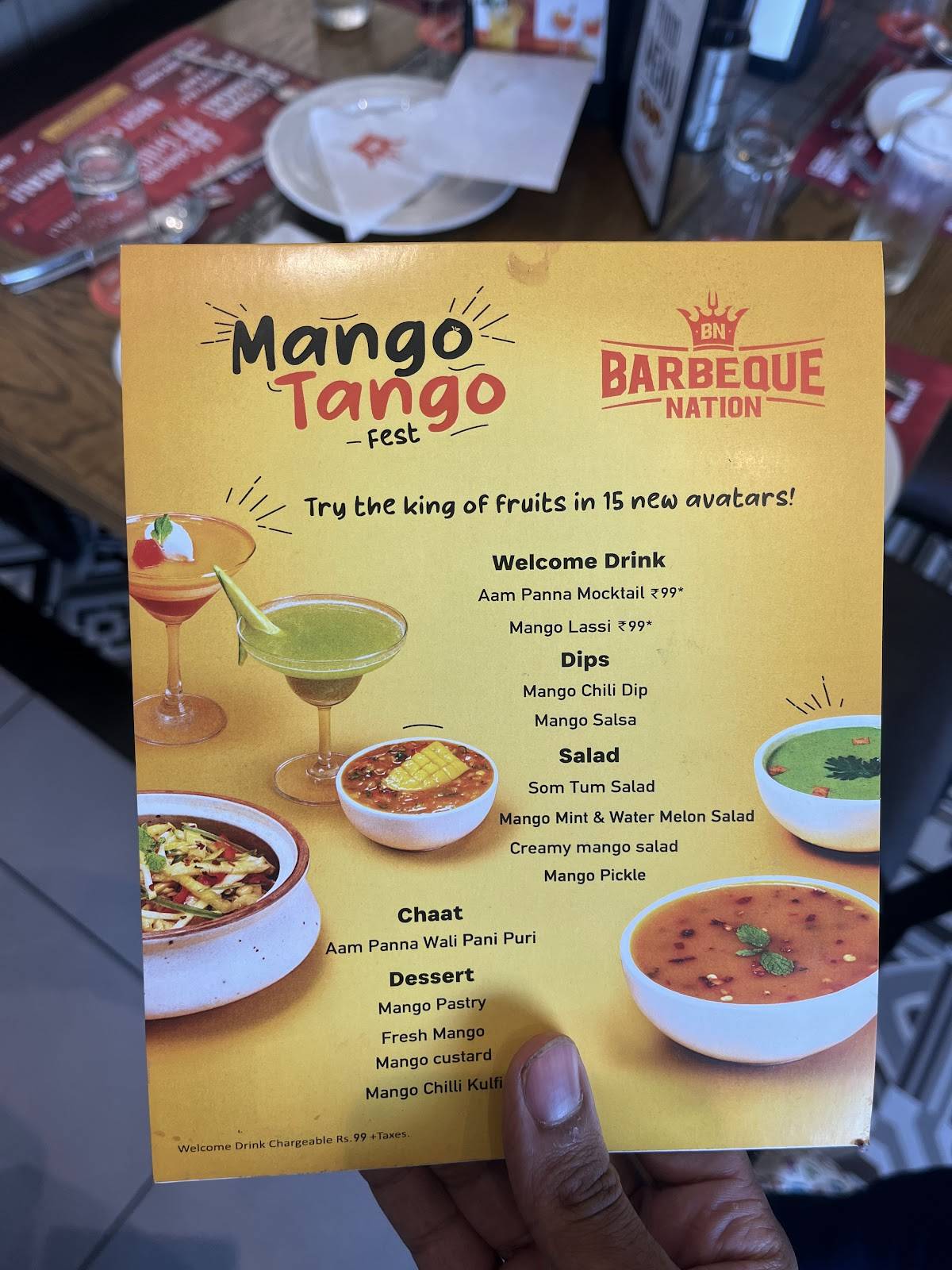 Barbeque Nation - Nexus Centre City Mall, Mysuru menu